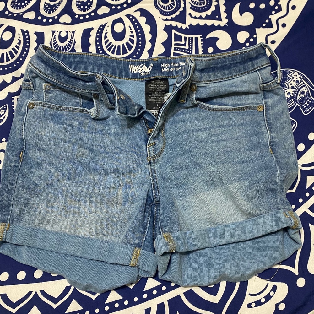 High-Rise Denim Short